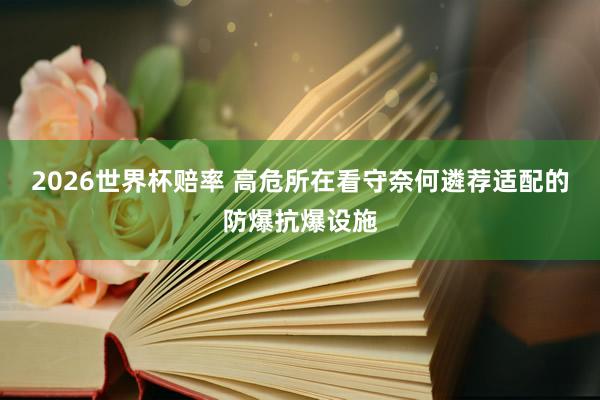 2026世界杯赔率 高危所在看守奈何遴荐适配的防爆抗爆设施