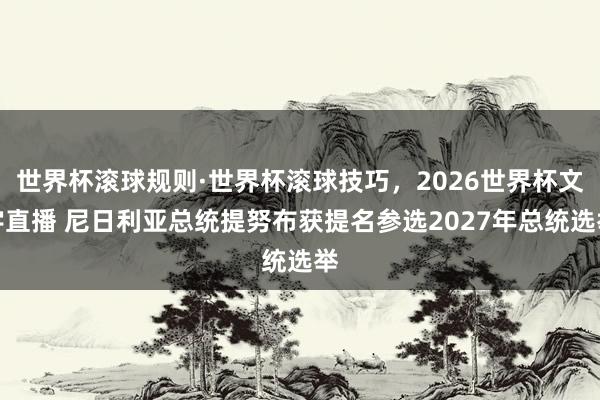 世界杯滚球规则·世界杯滚球技巧，2026世界杯文字直播 尼日利亚总统提努布获提名参选2027年总统选举