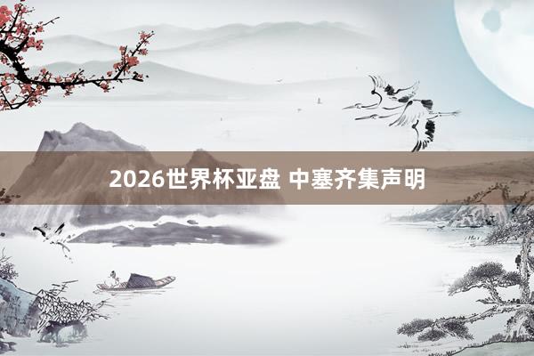 2026世界杯亚盘 中塞齐集声明