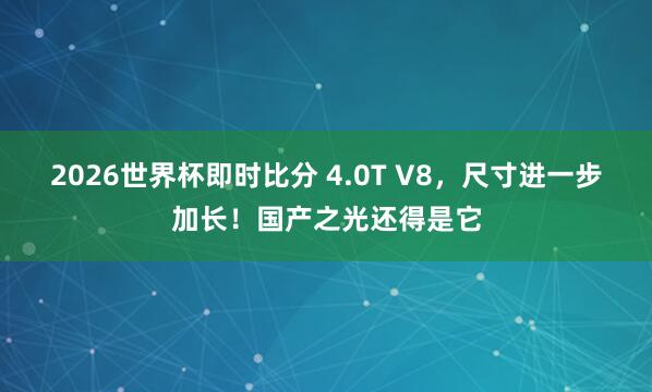 2026世界杯即时比分 4.0T V8,尺寸进一步加长!国产之光还得是它