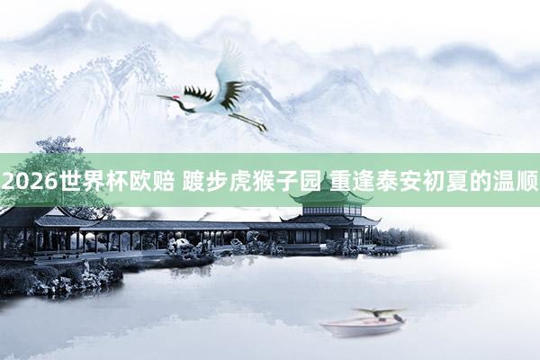 2026世界杯欧赔 踱步虎猴子园 重逢泰安初夏的温顺