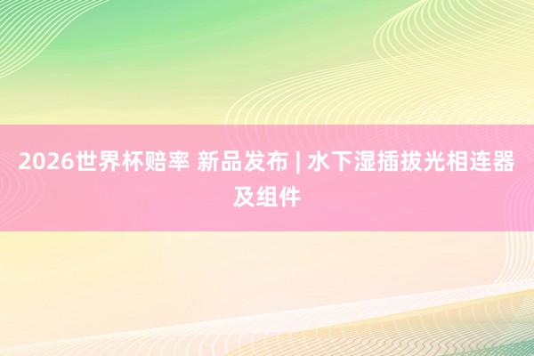 2026世界杯赔率 新品发布 | 水下湿插拔光相连器及组件