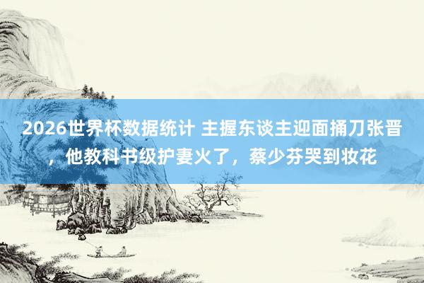 2026世界杯数据统计 主握东谈主迎面捅刀张晋,他教科书级护妻火了,蔡少芬哭到妆花