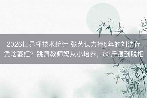 2026世界杯技术统计 张艺谋力捧5年的刘浩存凭啥翻红?跳舞教师妈从小培养,83斤瘦到脱相