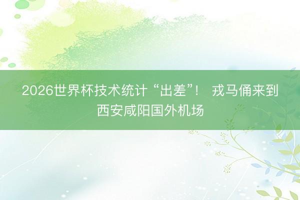 2026世界杯技术统计 “出差”! 戎马俑来到西安咸阳国外机场