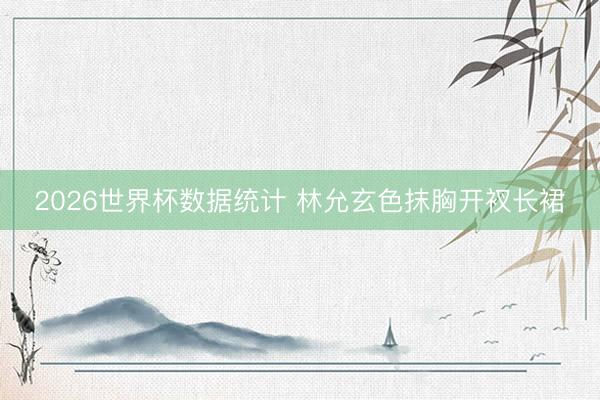 2026世界杯数据统计 林允玄色抹胸开衩长裙
